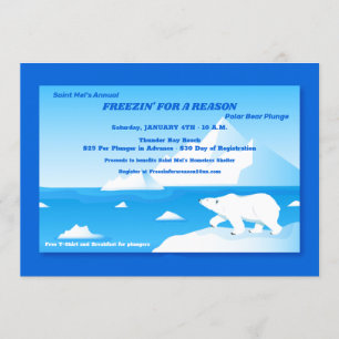 Polar Beer Jump Invitation Kaart
