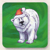 Polar Beer Kerstmis: groen Onderzetter (Voorkant)