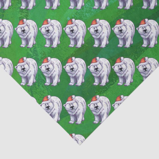 Polar Beer Kerstmis: groen Tissuepapier (Detail)