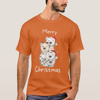 Polar Beer kerstmis kerst Polar Beren vuur T-shirt