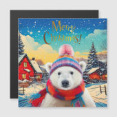 Polar Beer Kerstmuts en sjaal Vrolijk Kerstfeest (Voorkant / Achterkant)