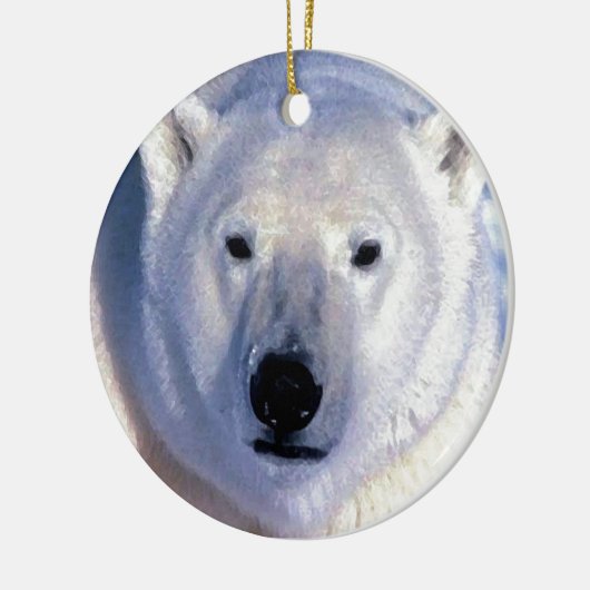 Polar Beer kerstversiering Keramisch Ornament (Links)