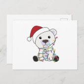 Polar Beer kerstwinter Briefkaart (Voorkant / Achterkant)