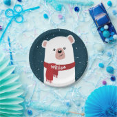 Polar Beer l Kerstmis l Holiday - Speciaal geperso Papieren Bordje (Feest)