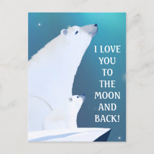  Polar Beer Love Northern Light Winter   Briefkaart