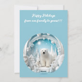 Polar Beer met Cub Arctic Ocean White Happy Feestdagenkaart (Achterkant)
