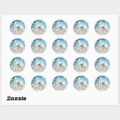 Polar Beer met Cub Arctic Ocean White Winter Ronde Sticker (Vel)