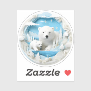Polar Beer met Cub Arctic Ocean White Winter Sticker