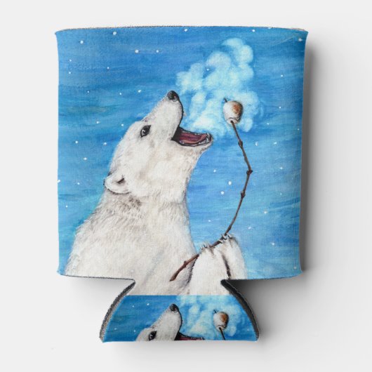Polar-Beer met geroosterde moerasmallow Blikjeskoeler (Voorkant)