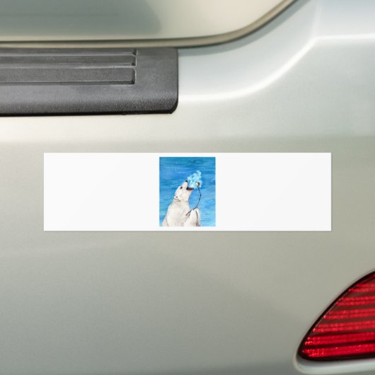 Polar-Beer met geroosterde moerasmallow Bumpersticker (Op auto)
