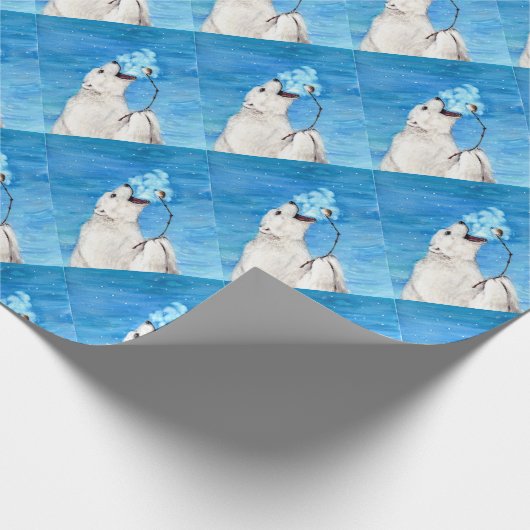 Polar-Beer met geroosterde moerasmallow Cadeaupapier (Hoek)