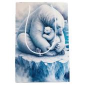 Polar Beer met haar welp op een gletsjer Medium Cadeauzakje (Voorkant)