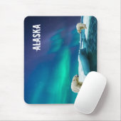 Polar Beer met het noorderlicht Alaska Muismat (Met muis)