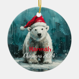 Polar Beer met Santa Pet Ornament
