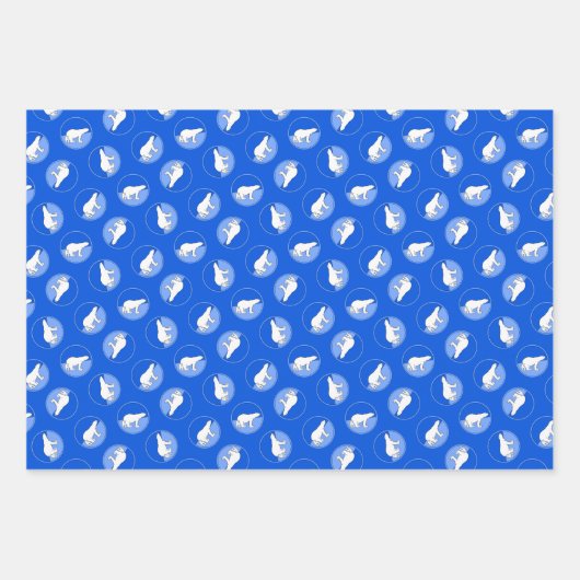 Polar Beer Moeder en Cub Schilderen Wildlife Art Inpakpapier Vel (Voorkant 3)