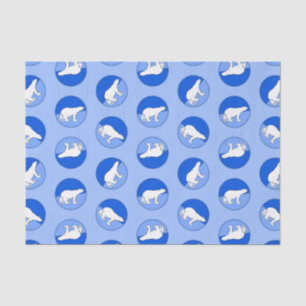 Polar Beer Moeder en Cub Schilderen Wildlife Art Tissuepapier