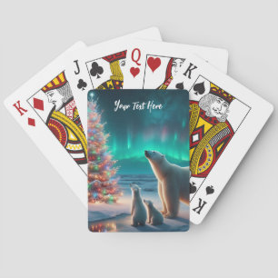 Polar Beer Mom Cubs Kerstboom Aurora Borealis Pokerkaarten