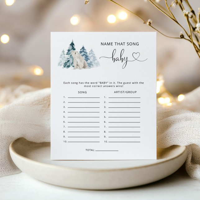 Polar beer Name dat lied baby shower game (Creator heeft geüpload)