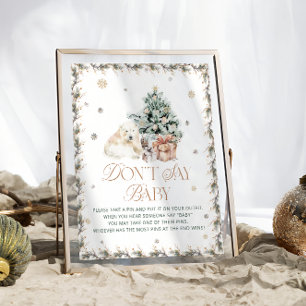 Polar Beer niet zeggen Baby spel Poster