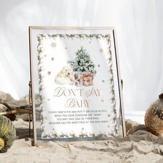 Polar Beer niet zeggen Baby spel Poster