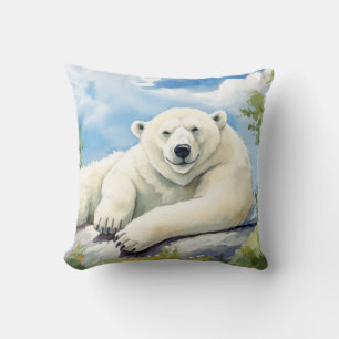 Polar Beer Ontspannend Dierenplezier Happy Cool Kussen