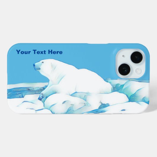 Polar Beer op Ice Hoesje-Malte iPhone Case (Achterkant (horizontaal))
