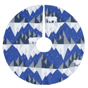 Polar Beer op Iceberg Naadloos Patroon. Kerstboom Rok