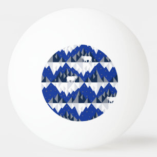Polar Beer op Iceberg Naadloos Patroon. Pingpongballen