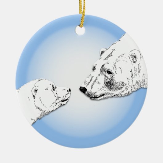 Polar Beer Ornament Moeder Baby Persoonlijke cadea (Voorkant)
