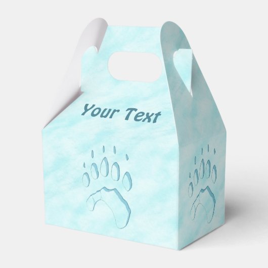 Polar Beer Paw Print Bedankdoosjes (Achterkant)