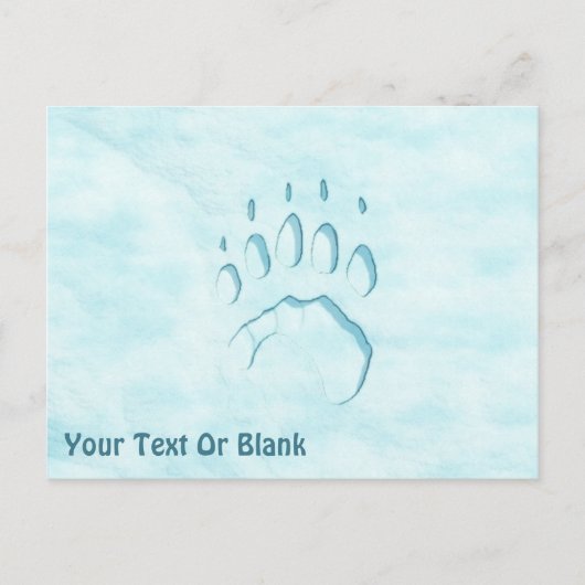 Polar Beer Paw Print Briefkaart (Voorkant)