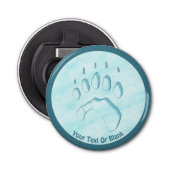 Polar Beer Paw Print Button Flesopener (Voorkant)