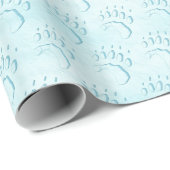 Polar Beer Paw Print Cadeaupapier (Rol Hoek)