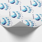 Polar Beer Paw Print Cadeaupapier (Hoek)