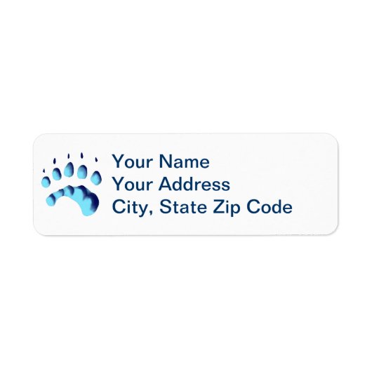 Polar Beer Paw Print Etiket (Voorkant)