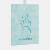 Polar Beer Paw Print Glas Ornament (Voorkant Rechts)