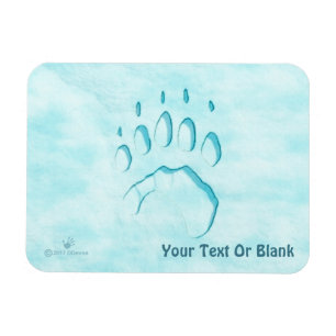 Polar Beer Paw Print Magneet