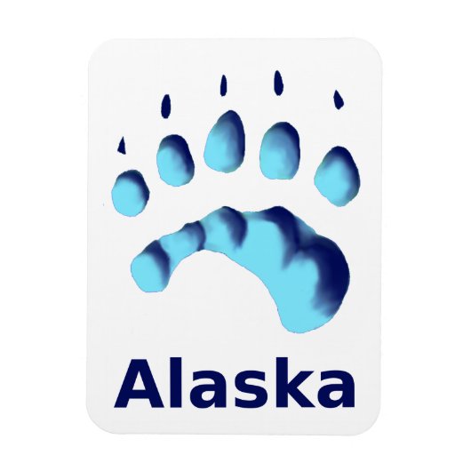 Polar Beer Paw Print Magneet (Verticaal)
