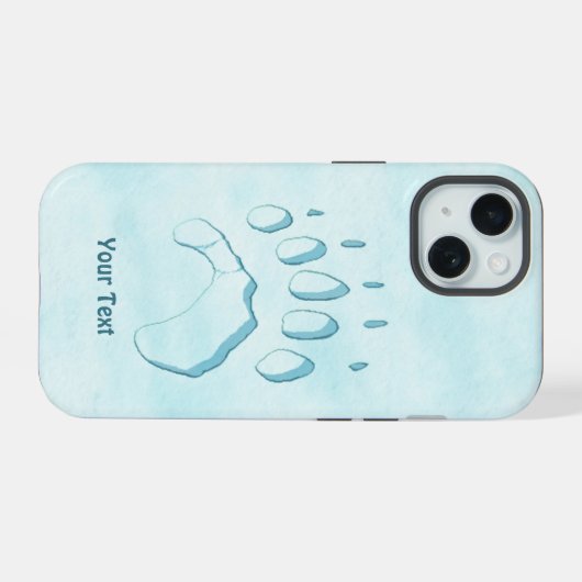Polar Beer Paw Print OtterBox iPhone Case iPhone 15 Hoesje (Achterkant horizontaal)