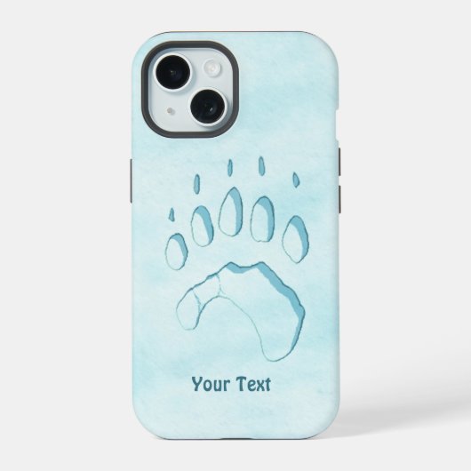 Polar Beer Paw Print OtterBox iPhone Case iPhone 15 Hoesje (Achterkant)
