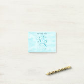 Polar Beer Paw Print Post-it® Notes (Op bureau)