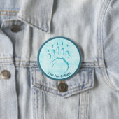Polar Beer Paw Print Ronde Button 7,6 Cm (In situ)