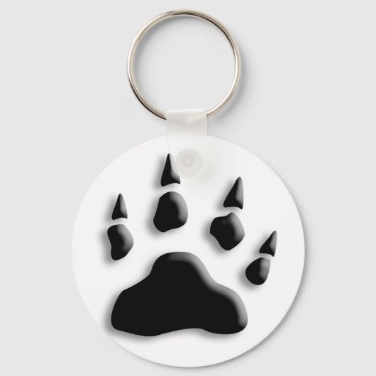 Polar Beer Paw Print Sleutelhanger (Voorkant)