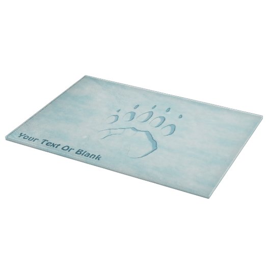 Polar Beer Paw Print Snijplank (Hoek)
