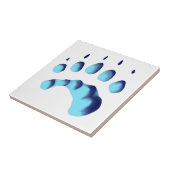 Polar Beer Paw Print Tegeltje (Zijkant)