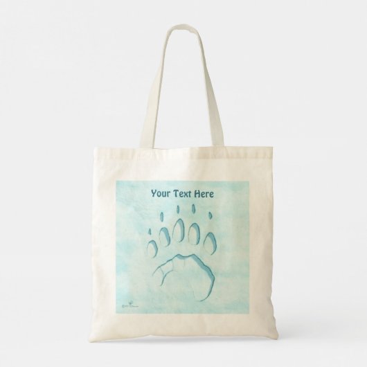 Polar Beer Paw Print Tote Bag (Achterkant)