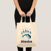 Polar Beer Paw Print Tote Bag (Voorkant (product))