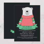 Polar Beer Plunge Party Invitation Kaart (Voorkant / Achterkant)