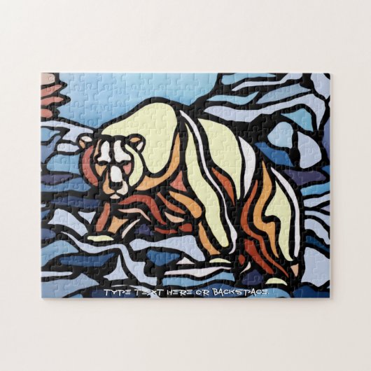 Polar Beer Puzzle Personalized Polar Beer Art Gift Legpuzzel (Horizontaal)