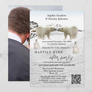 Polar Beer QR-code foto na huwelijksuitnodiging Kaart
